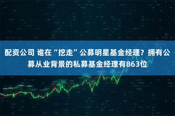 配资公司 谁在“挖走”公募明星基金经理？拥有公募从业背景的私募基金经理有863位